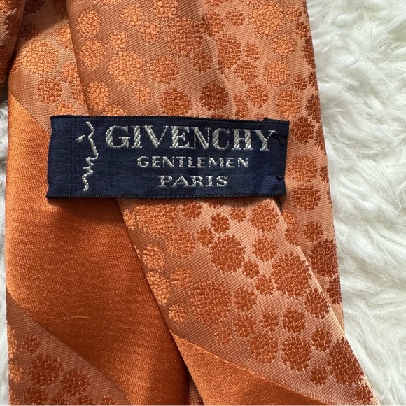 Givenchy Orange Patterned Tie - Picture 2 of 12